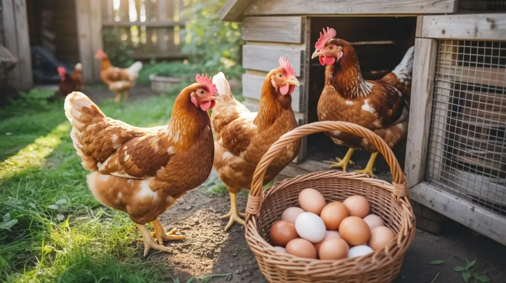 alt="buff orpington chicken in backyard flock"