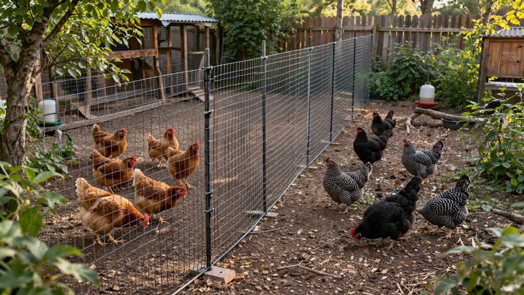 barrier used to separate chickens during introduction